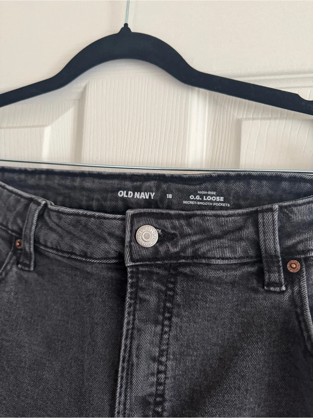 High-Rise OG Loose Jeans in Faded Black | Old Navy, Size 18